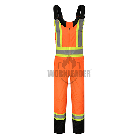 Hi-vis Waterproof Thermal Bib Overall (Leg Zipper) 4602