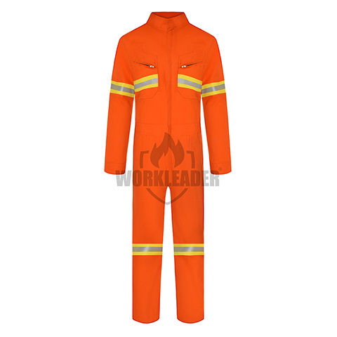 Bright Orange Flame Retardant Coverall 3713R-1