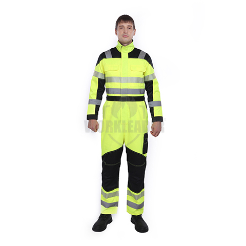 High Visibility Flame Resistant Coverall  E3101R