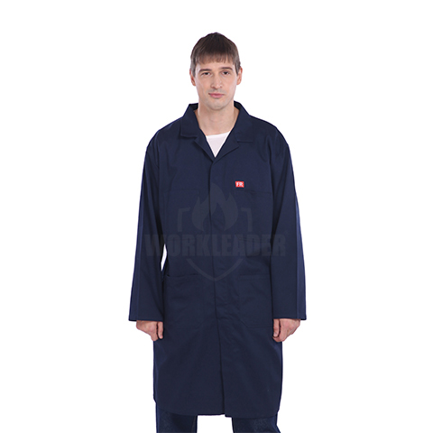 Flame Retardant Navy Lab Coat 6101R